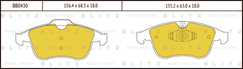 Фото 1 BB0430 BLITZ Тормозные колодки