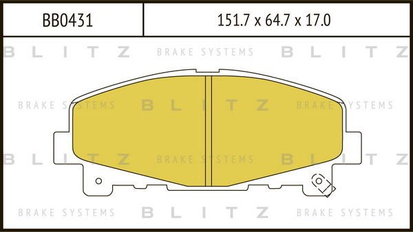 BB0431 BLITZ Колодки тормозные дисковые