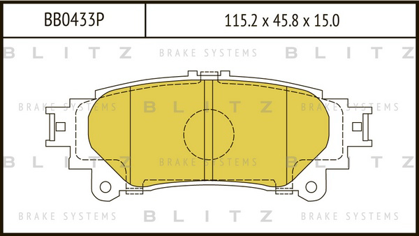 BB0433P BLITZ Колодки тормозные дисковые