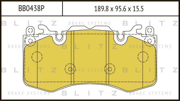 BB0438P BLITZ Колодки тормозные дисковые