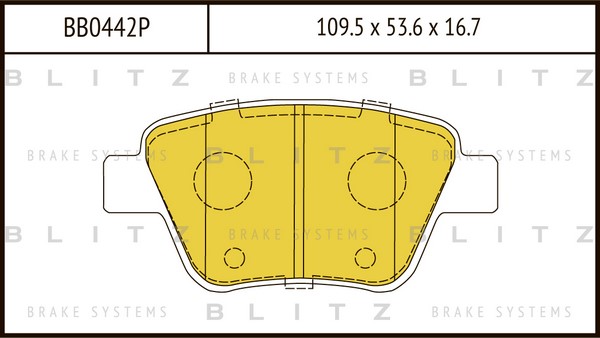 BB0442P BLITZ Тормозные колодки