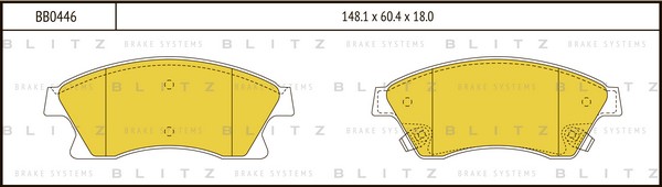 BB0446 BLITZ Тормозные колодки