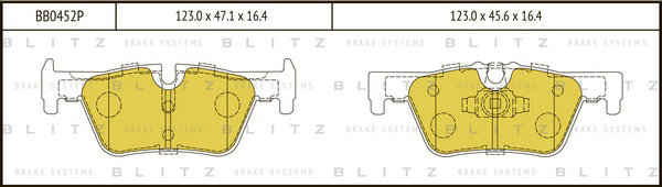 BB0452P BLITZ Колодки тормозные дисковые