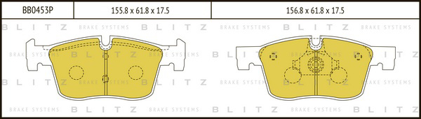 BB0453P BLITZ Колодки тормозные дисковые