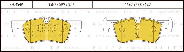 BB0454P BLITZ Колодки тормозные дисковые