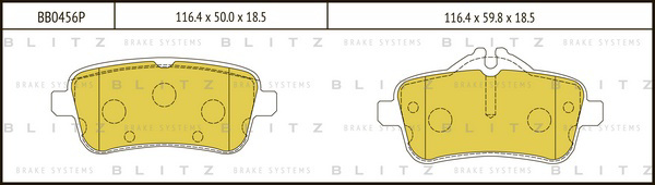 BB0456P BLITZ Колодки тормозные дисковые