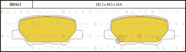 BB0463 BLITZ Тормозные колодки