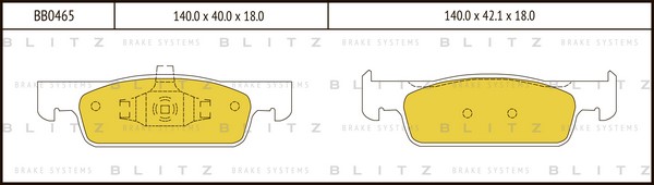 BB0465 BLITZ Тормозные колодки