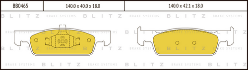 Фото 1 BB0465 BLITZ Тормозные колодки