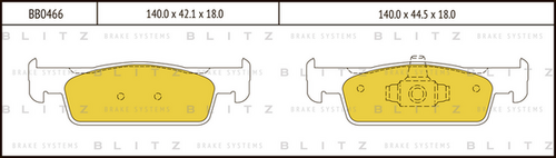 Фото 1 BB0466 BLITZ Тормозные колодки