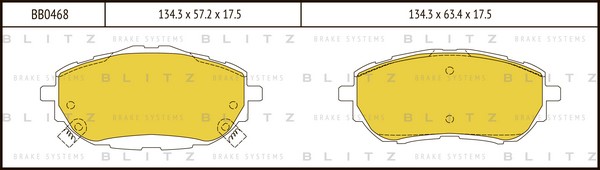 BB0468 BLITZ Тормозные колодки