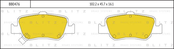 BB0476 BLITZ Колодки тормозные дисковые