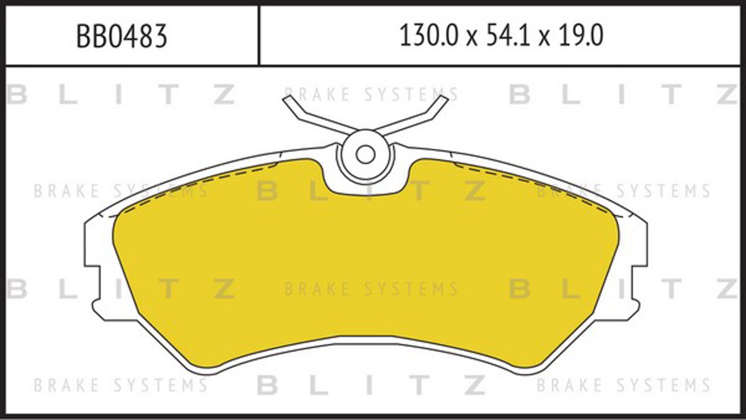 BB0483 BLITZ Колодки тормозные дисковые