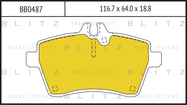 BB0487 BLITZ Тормозные колодки