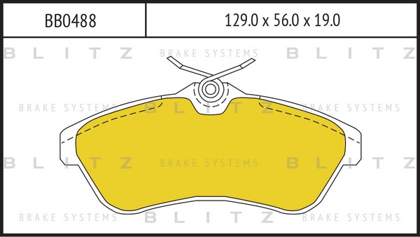 BB0488 BLITZ Тормозные колодки