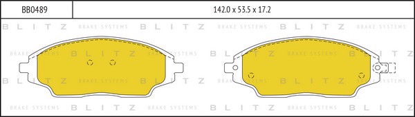 BB0489 BLITZ Колодки тормозные дисковые