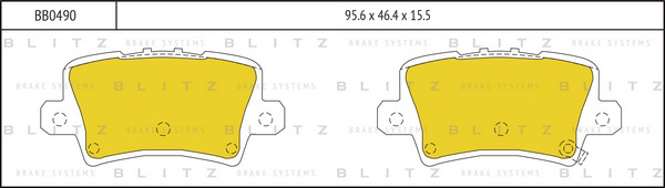 BB0490 BLITZ Колодки тормозные дисковые