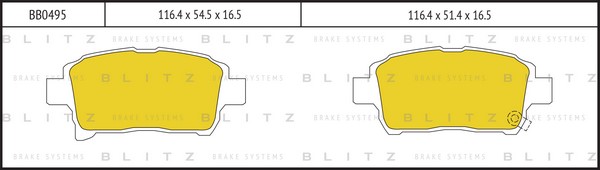 BB0495 BLITZ Тормозные колодки