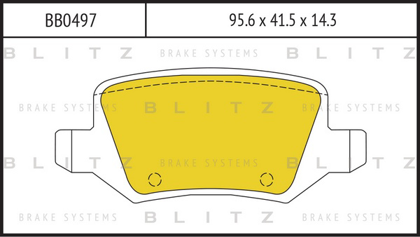 BB0497 BLITZ Колодки тормозные дисковые