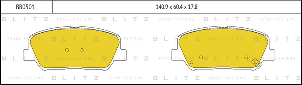 BB0501 BLITZ Колодки тормозные дисковые