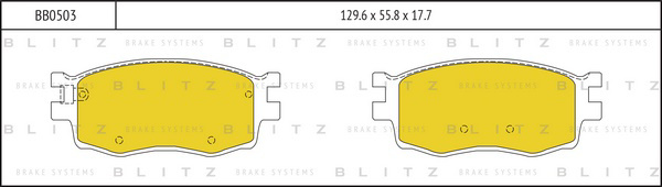 BB0503 BLITZ Колодки тормозные дисковые