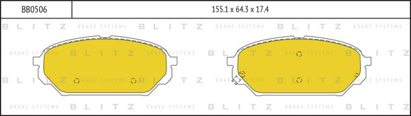 BB0506 BLITZ Колодки тормозные дисковые