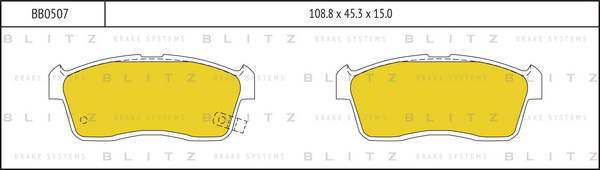 BB0507 BLITZ Колодки тормозные дисковые