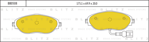 BB0508 BLITZ Колодки тормозные дисковые