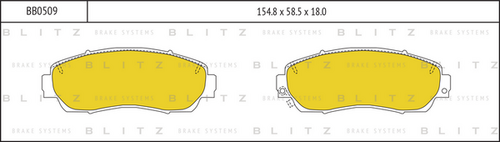 BB0509 BLITZ Колодки тормозные дисковые