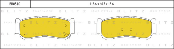 BB0510 BLITZ Колодки тормозные дисковые