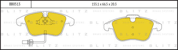 BB0513 BLITZ Колодки тормозные дисковые