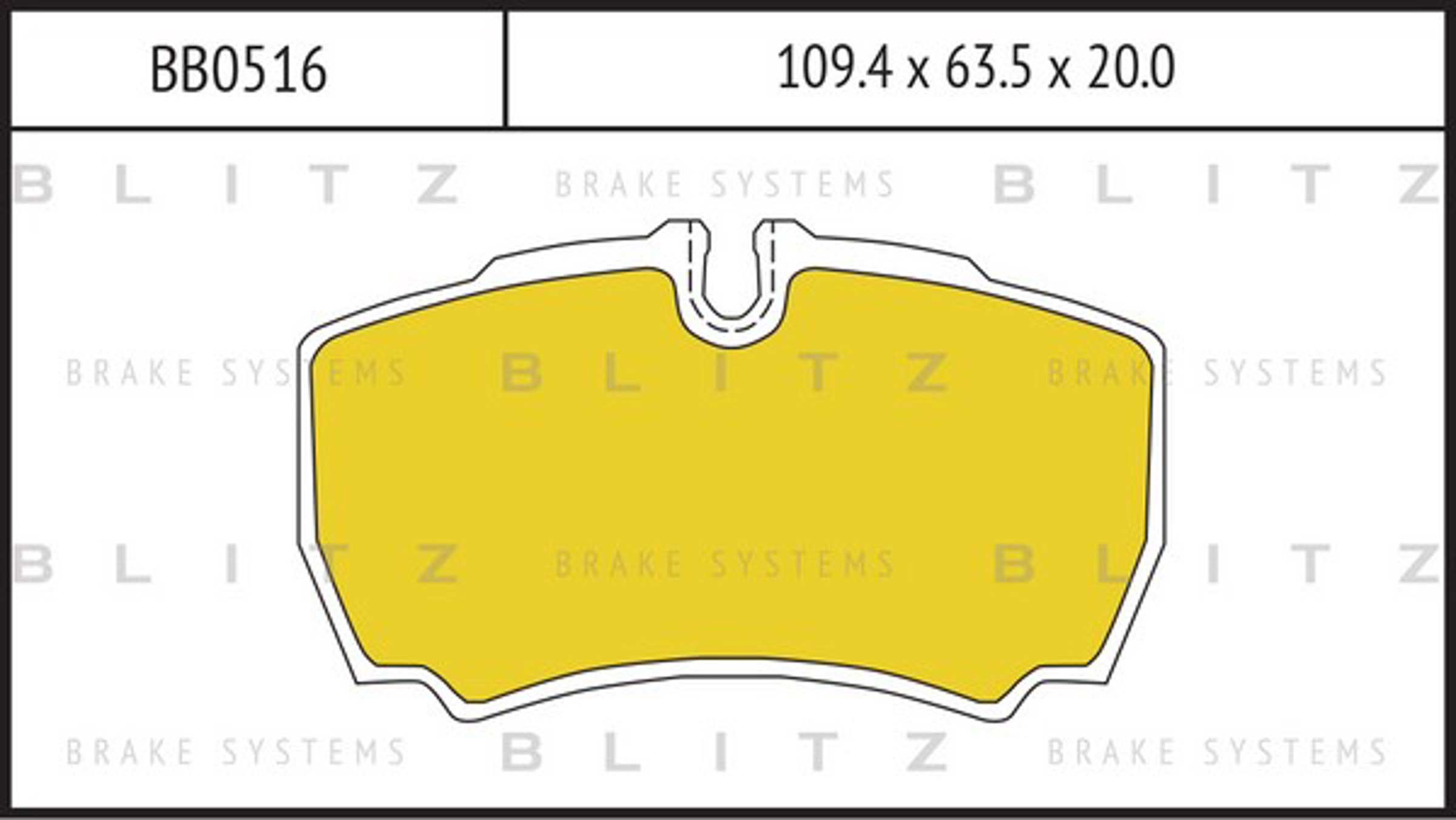 BB0516 BLITZ Колодки тормозные дисковые