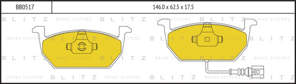 BB0517 BLITZ Колодки тормозные дисковые