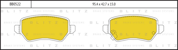 BB0522 BLITZ Колодки тормозные дисковые