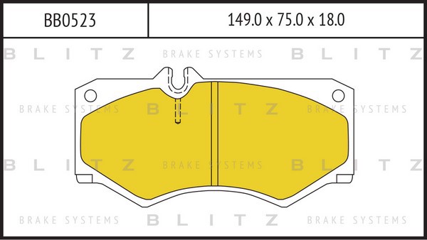 BB0523 BLITZ Колодки тормозные дисковые