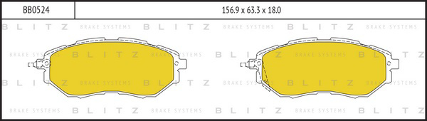 BB0524 BLITZ Колодки тормозные дисковые