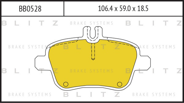 BB0528 BLITZ Колодки тормозные дисковые