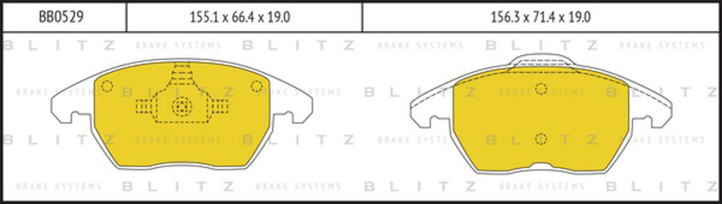 BB0529 BLITZ Колодки тормозные дисковые