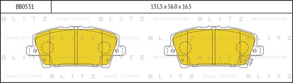 BB0531 BLITZ Колодки тормозные дисковые