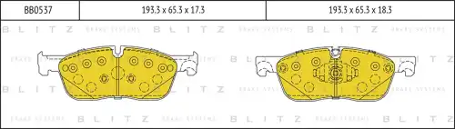 BB0537 BLITZ Колодки тормозные дисковые /комплект 4 шт/