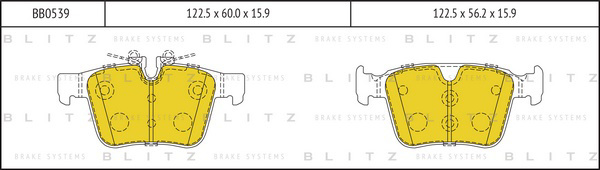 BB0539 BLITZ Колодки тормозные дисковые