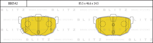 BB0542 BLITZ Колодки тормозные дисковые