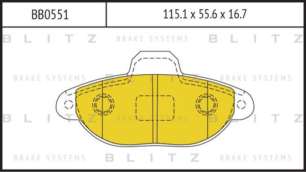 BB0551 BLITZ Колодки тормозные дисковые