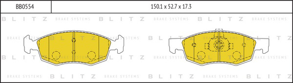 BB0554 BLITZ Колодки тормозные дисковые