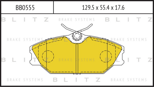 BB0555 BLITZ Колодки тормозные дисковые