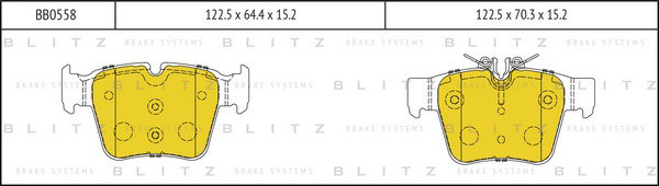 BB0558 BLITZ Колодки тормозные дисковые