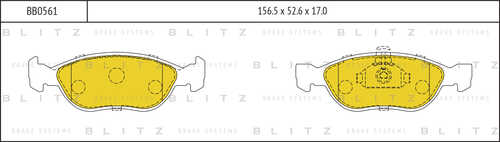 BB0561 BLITZ Колодки тормозные дисковые