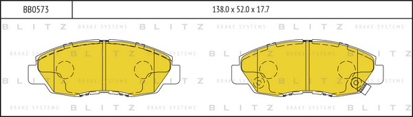 BB0573 BLITZ Колодки тормозные барабанные