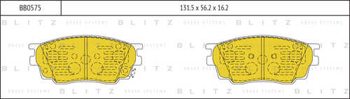 BB0575 BLITZ Колодки тормозные дисковые