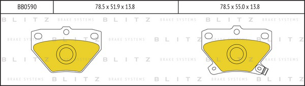 BB0590 BLITZ Колодки тормозные дисковые